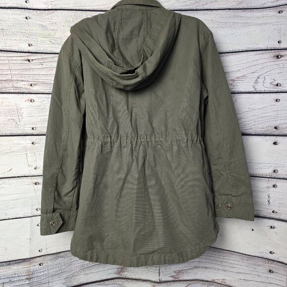 Universal Thread Olive Utility Hooded Jacket S - Picture 6 of 10